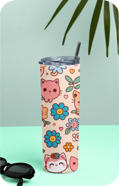 Tumbler Bottle - Kawaii Print