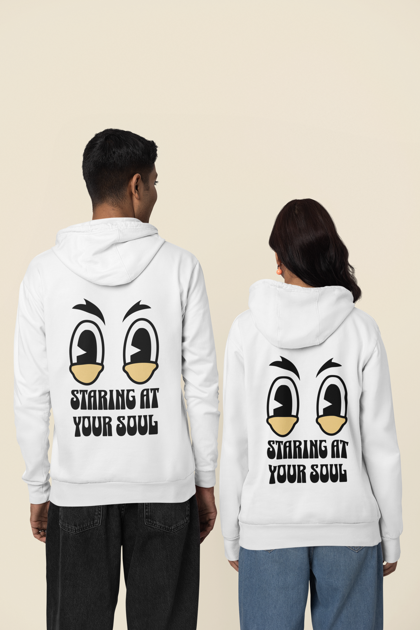 Unisex Oversized Hooded Sweatshirt - Staring at your soul