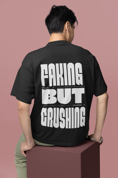 Unisex Oversized Classic T-Shirt - Faking it but crushing it