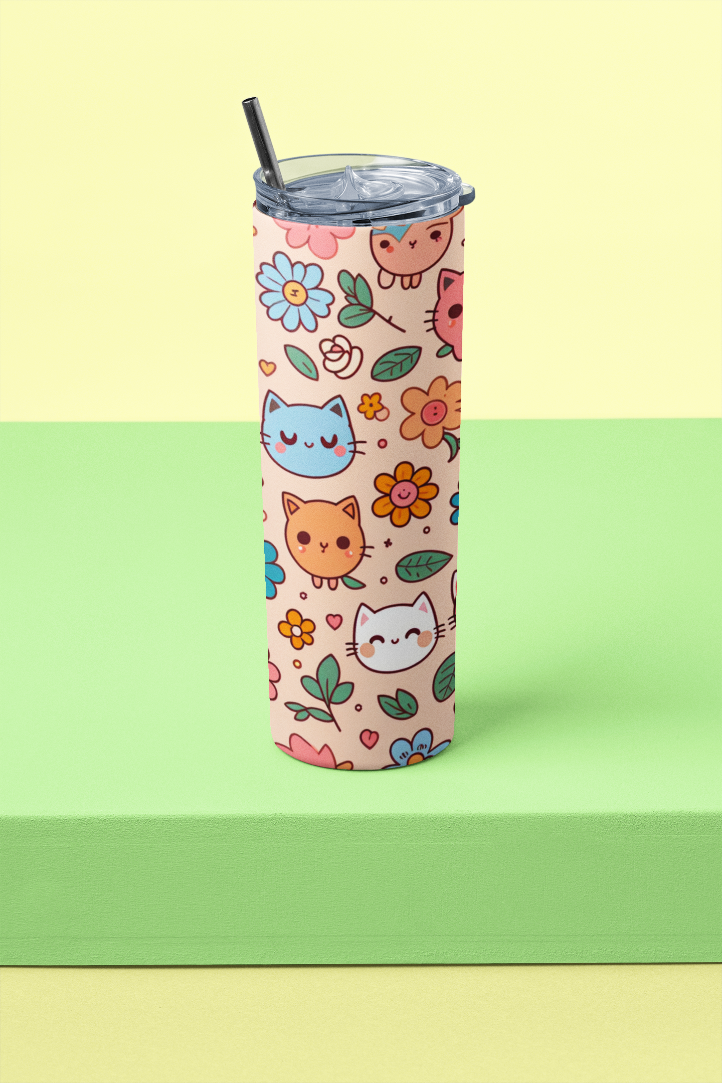 Tumbler Bottle - Kawaii Print